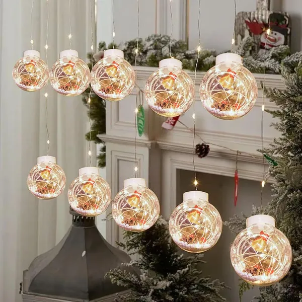 KAVYASHINE_1_Set_Classic_Christmas_140_Led_Curtain_Lights_Wishing_Ball_With_Bells_Pendant_Blinking_Holiday_Decorations_Suitable_For_Christmas_Halloween_Thanksgiving_New_Year_10_Led_Ball_Globe