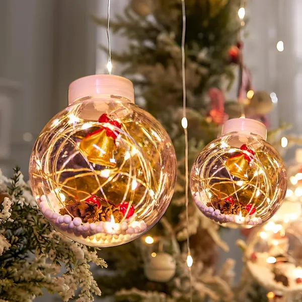 KAVYASHINE_1_Set_Classic_Christmas_140_Led_Curtain_Lights_Wishing_Ball_With_Bells_Pendant_Blinking_Holiday_Decorations_Suitable_For_Christmas_Halloween_Thanksgiving_New_Year_10_Led_Ball_Globe