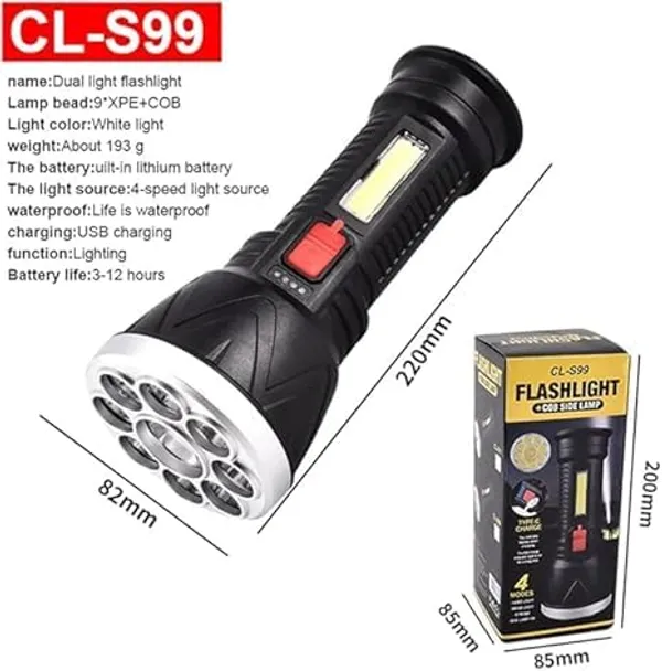 Multifunctional_Led_Flashlight_With_Cob_Side_Lamp_4_Modes_Usb_Rechargeable_Torch_And_Emergency_Light_Ideal_For_Outdoor_Adventures_And_Emergencies_Multicolor