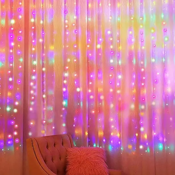 300_Led_Curtain_String_Lights_8_Lighting_Modes_3_Meter_Fairy_Lights_For_Indoor_And_Outdoor_Use_Ideal_For_Diwali_Christmas_Weddings_Usb_Powered_With_Remote_Multi_Color_1