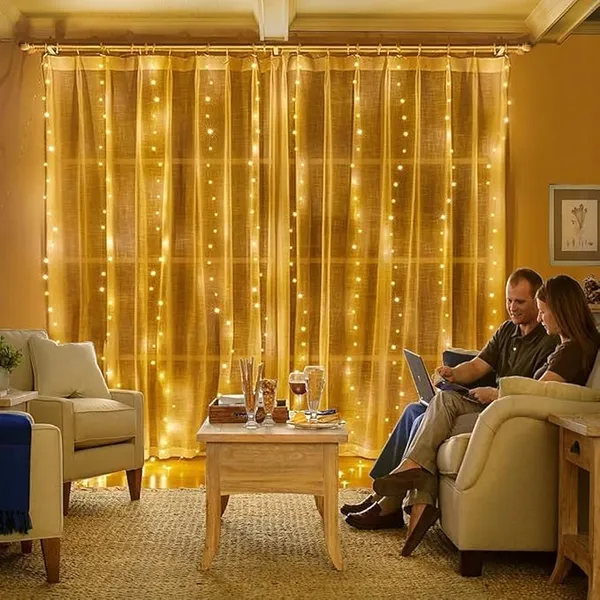 300_Led_Curtain_String_Lights_8_Lighting_Modes_3_Meter_Fairy_Lights_For_Indoor_And_Outdoor_Use_Ideal_For_Diwali_Christmas_Weddings_Usb_Powered_With_Remote_Ww_Color_1