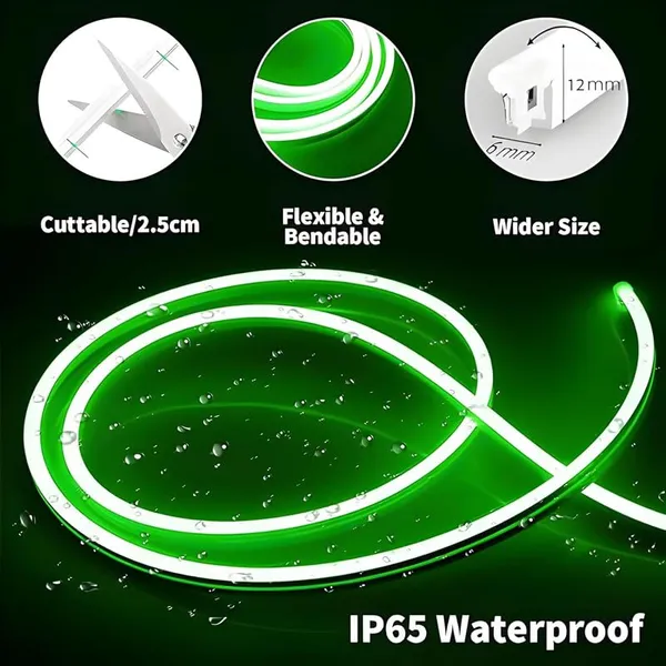 KAVYASHINE_5_Meter_Green_Neon_Light_Strip_With_600_Leds_And_12V_Adapter_Ideal_For_Wall_Decorations_Parties_Celebrations_Bars_And_Custom_Neon_Displays_1