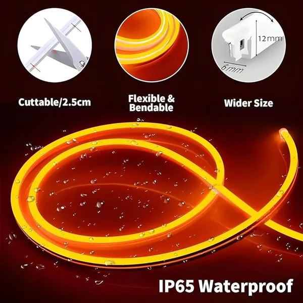 KAVYASHINE_5_Meter_Orange_Neon_Light_Strip_With_600_Leds_And_12V_Adapter_Ideal_For_Wall_Decorations_Parties_Celebrations_Bars_And_Custom_Neon_Displays_1