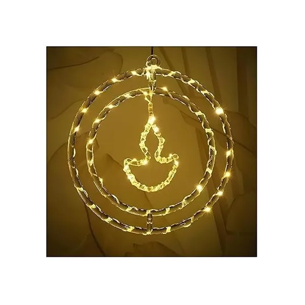 KAVYASHINE_Warm_White_Diya_Pendant_Christmas_Lights_Colorful_Hanging_Lights_For_Holiday_Decor_Christmas_Trees_Parties_And_Home_Accents_30_Cm_Diameter