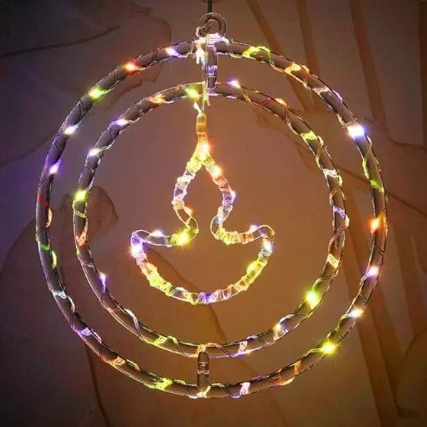 KAVYASHINE_Multi_Diya_Pendant_Christmas_Lights_Colorful_Hanging_Lights_For_Holiday_Decor_Christmas_Trees_Parties_And_Home_Accents_30_Cm_Diameter