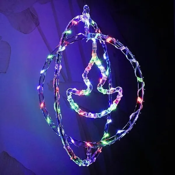KAVYASHINE_Multi_Diya_Pendant_Christmas_Lights_Colorful_Hanging_Lights_For_Holiday_Decor_Christmas_Trees_Parties_And_Home_Accents_30_Cm_Diameter