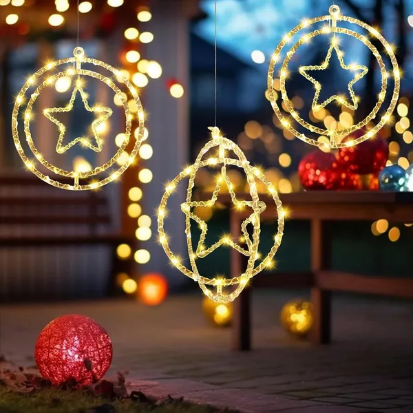 KAVYASHINE_Warm_White_Star_Pendant_Christmas_Lights_Colorful_Hanging_Lights_For_Holiday_Decor_Christmas_Trees_Parties_And_Home_Accents_30_Cm_Diameter
