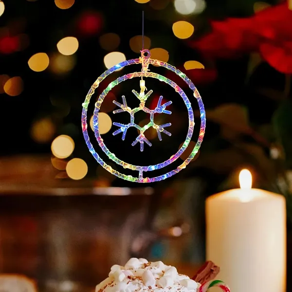 KAVYASHINE_Multi_Snowflakes_Pendant_Christmas_Lights_Colorful_Hanging_Lights_For_Holiday_Decor_Christmas_Trees_Parties_And_Home_Accents_30_Cm_Diameter