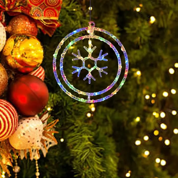 KAVYASHINE_Multi_Snowflakes_Pendant_Christmas_Lights_Colorful_Hanging_Lights_For_Holiday_Decor_Christmas_Trees_Parties_And_Home_Accents_30_Cm_Diameter