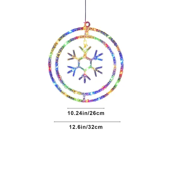 KAVYASHINE_Multi_Snowflakes_Pendant_Christmas_Lights_Colorful_Hanging_Lights_For_Holiday_Decor_Christmas_Trees_Parties_And_Home_Accents_30_Cm_Diameter