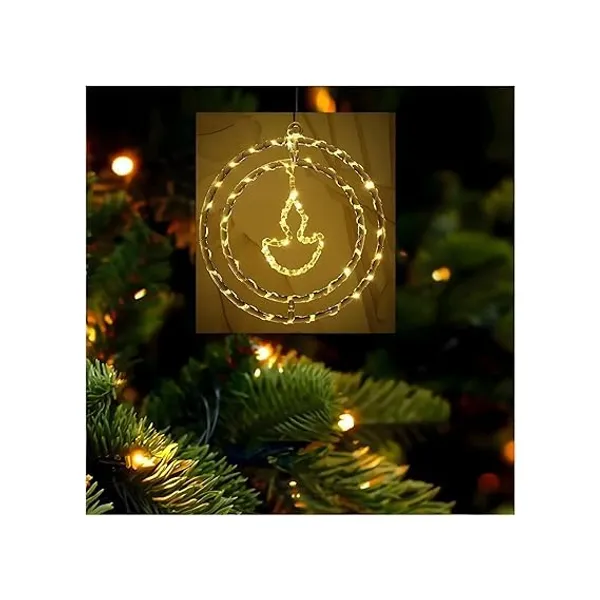 KAVYASHINE_Warm_White_Diya_Pendant_Christmas_Lights_Colorful_Hanging_Lights_For_Holiday_Decor_Christmas_Trees_Parties_And_Home_Accents_30_Cm_Diameter