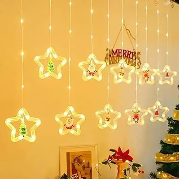 KAVYASHINE_100Led_Hanging_String_Light_3_5M_Perfect_For_Indoor_Outdoor_Decoration_Ideal_For_Diwali_Christmas_New_Year_10_Star_Ww
