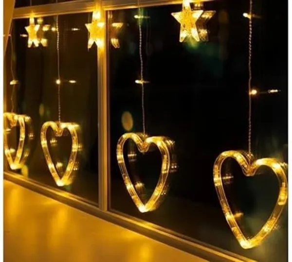 KAVYASHINE_100Led_Hanging_String_Light_3_5M_Perfect_For_Indoor_Outdoor_Decoration_Ideal_For_Diwali_Christmas_New_Year_Heart_Star_Ww