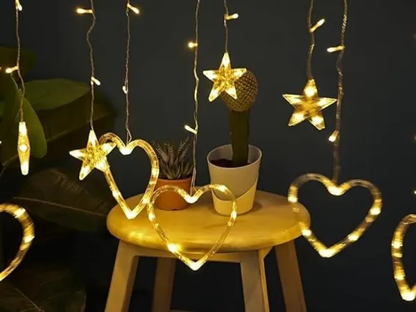 KAVYASHINE_100Led_Hanging_String_Light_3_5M_Perfect_For_Indoor_Outdoor_Decoration_Ideal_For_Diwali_Christmas_New_Year_Heart_Star_Ww