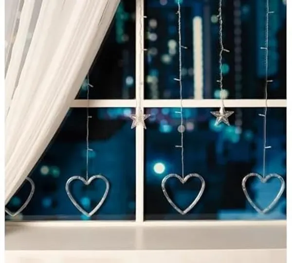 KAVYASHINE_100Led_Hanging_String_Light_3_5M_Perfect_For_Indoor_Outdoor_Decoration_Ideal_For_Diwali_Christmas_New_Year_Heart_Star_Ww
