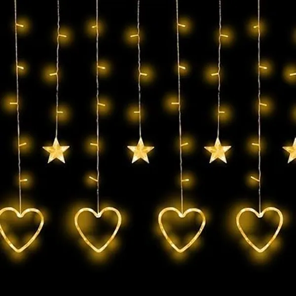 KAVYASHINE_100Led_Hanging_String_Light_3_5M_Perfect_For_Indoor_Outdoor_Decoration_Ideal_For_Diwali_Christmas_New_Year_Heart_Star_Ww