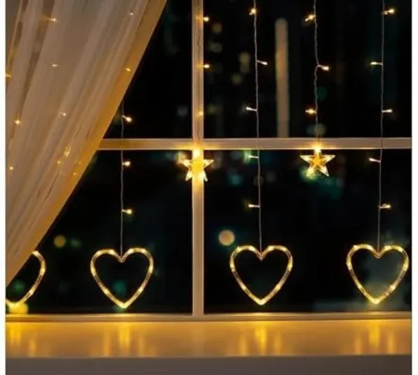 KAVYASHINE_100Led_Hanging_String_Light_3_5M_Perfect_For_Indoor_Outdoor_Decoration_Ideal_For_Diwali_Christmas_New_Year_Heart_Star_Ww