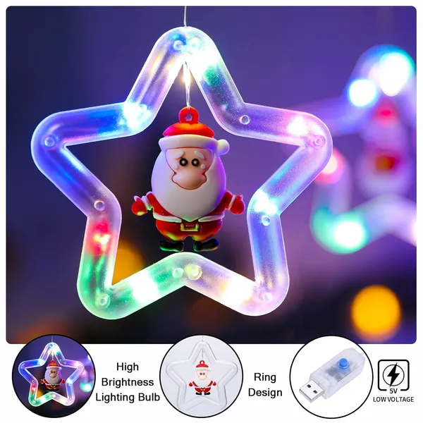 KAVYASHINE_100Led_Hanging_String_Light_3_5M_Perfect_For_Indoor_Outdoor_Decoration_Ideal_For_Diwali_Christmas_New_Year_10_Star_Multi