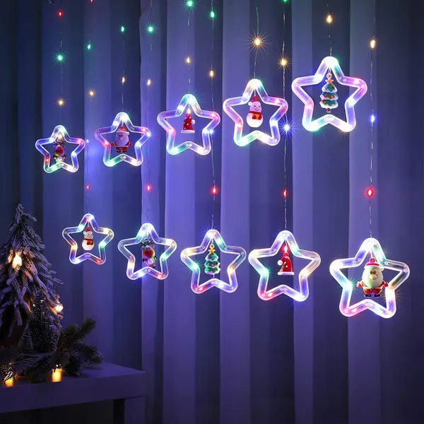KAVYASHINE_100Led_Hanging_String_Light_3_5M_Perfect_For_Indoor_Outdoor_Decoration_Ideal_For_Diwali_Christmas_New_Year_10_Star_Multi
