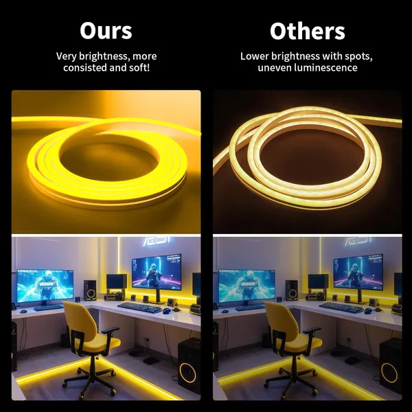 KAVYASHINE_Yellow_Neon_Strip_Lights_5_Meters_Long_Dc_12V_Led_Light_Strip_Waterproof_Ip65_Flexible_Silicone_Neon_Rope_Light_Suitable_For_Indoor_And_Outdoor_Use_In_Bedrooms_And_Kitchens