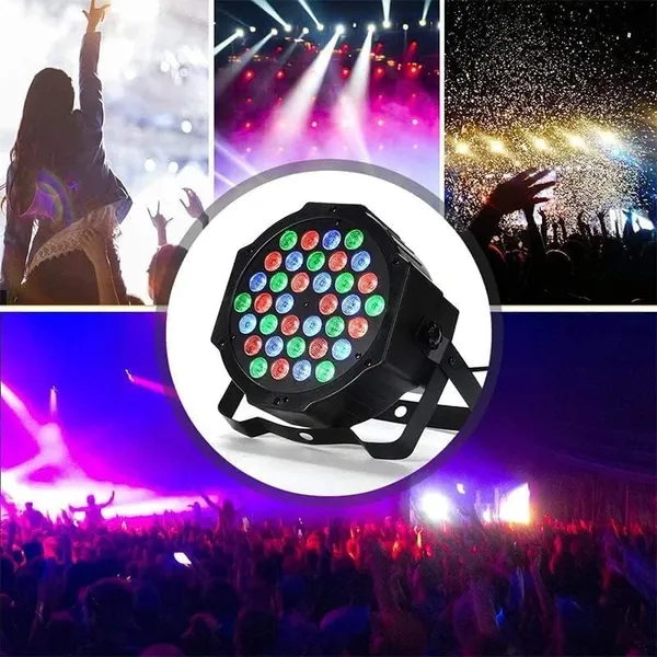 36Led_Par_Dj_Light_Remote_Control_Rgb_Ideal_For_Wedding_Parties_Events_Dj_Stage_18Cm_Dia_Dj_Light_Home_Dj_Lights_Stage_Dj_Lights_Disco_Light_For_Party_Stage