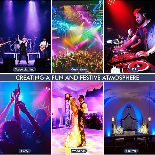 36Led_Par_Dj_Light_Remote_Control_Rgb_Ideal_For_Wedding_Parties_Events_Dj_Stage_18Cm_Dia_Dj_Light_Home_Dj_Lights_Stage_Dj_Lights_Disco_Light_For_Party_Stage