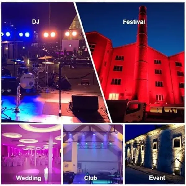 6Led_Par_Dj_Light_Remote_Control_Rgb_Ideal_For_Wedding_Parties_Events_Dj_Stage_18Cm_Dia_Dj_Light_Home_Dj_Lights_Stage_Dj_Lights_Disco_Light_For_Party_Stage