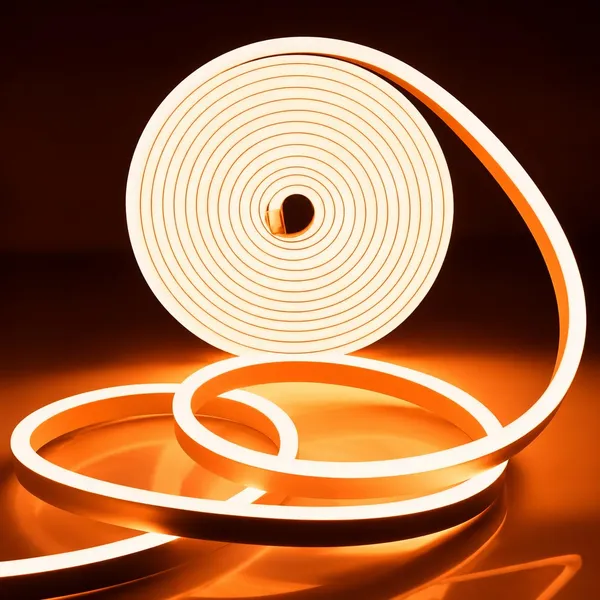 KAVYASHINE_600Led_Neon_Rope_Light_16_4Feet_12V_Adapter_For_Home_Bedroom_Gaming_Room_Wall_Decor_Flexible_Silicone_Continuous_Dot_Free_Glow_5_Meter_Orange