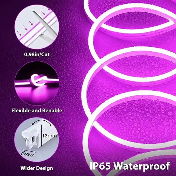 KAVYASHINE_Purple_Neon_Strip_Lights_5_Meters_Long_Dc_12V_Led_Light_Strip_Waterproof_Ip65_Flexible_Silicone_Neon_Rope_Light_Suitable_For_Indoor_And_Outdoor_Use_In_Bedrooms_And_Kitchens