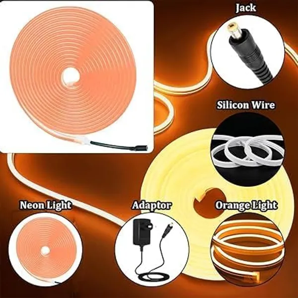 KAVYASHINE_Neon_Strip_Lights_4_Metres_Led_Light_Strip_Waterproof_Ip65_Warm_White_Silicone_Flexible_Rope_Light_For_Indoor_Home_Decor_Led_Strip_Lights_Neon_Lights_Strip_Lights_Orange