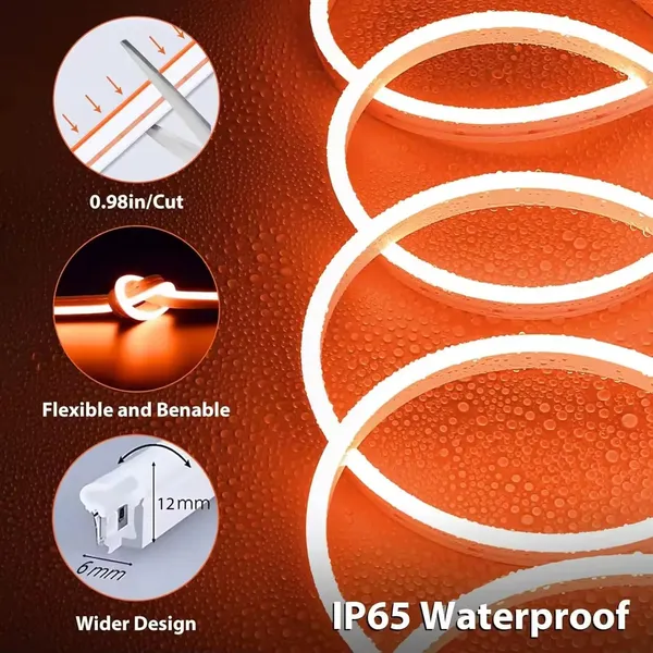 KAVYASHINE_Neon_Strip_Lights_4_Metres_Led_Light_Strip_Waterproof_Ip65_Warm_White_Silicone_Flexible_Rope_Light_For_Indoor_Home_Decor_Led_Strip_Lights_Neon_Lights_Strip_Lights_Orange