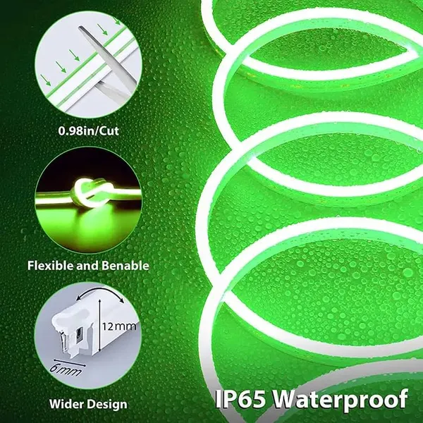 KAVYASHINE_Neon_Strip_Lights_5_Metres_Led_Light_Strip_Waterproof_Ip65_Warm_White_Silicone_Flexible_Rope_Light_For_Indoor_Home_Decor_Led_Strip_Lights_Neon_Lights_Strip_Lights_Green