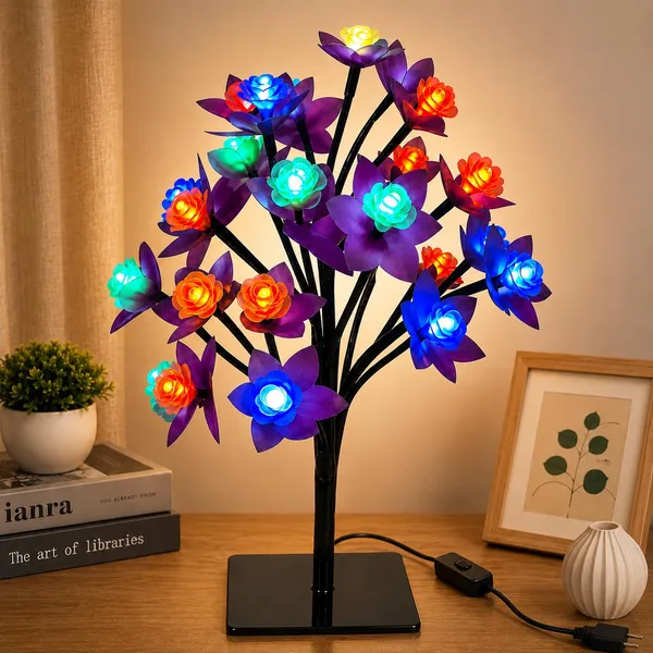 Led_Bonsai_Tree_Night_Lamp_With_24_Led_Lights_Tabletop_Light_For_Living_Room_Desk_And_Bedroom_Decor_Table_Lamp_Decorative_Table_Lamp_Multicolor_24Led_Purple_Leaf