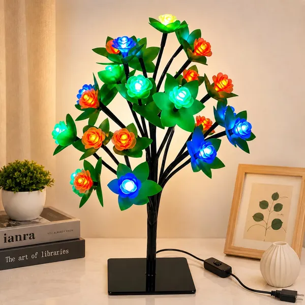 Led_Bonsai_Tree_Night_Lamp_With_24_Led_Lights_Tabletop_Light_For_Living_Room_Desk_And_Bedroom_Decor_Table_Lamp_Decorative_Table_Lamp_Multicolor_24Led_Green_Leaf