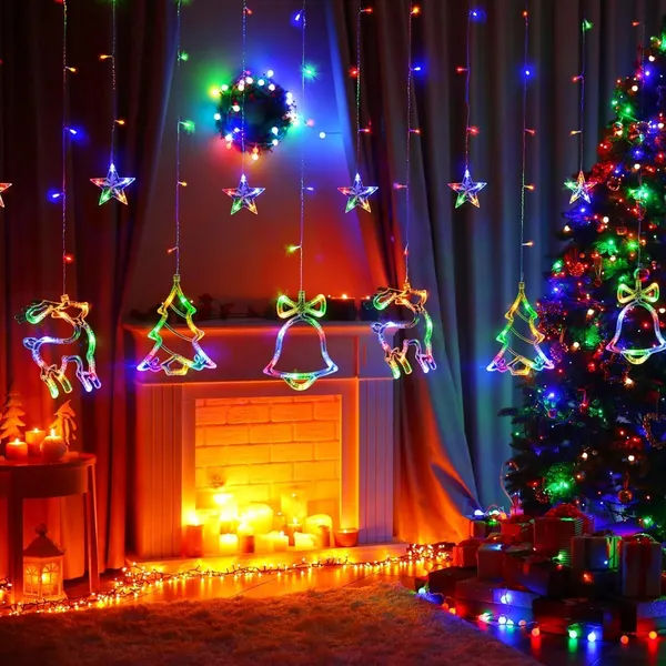 KAVYASHINE_KAVYASHINE_Led_Christmas_String_Lights_Indoor_Outdoor_Decorative_Curtain_Lights_Multiple_Color_And_Design_Options_Ideal_For_Christmas_Light_Diwali_Wedding_Events_Reindeer_Multi