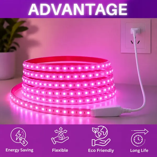 KAVYASHINE_Smd_Led_Strip_Lights_Waterproof_Lighting_For_Home_Wall_Decor_Interior_Decoration_Perfect_For_Diwali_Lighting_Wedding_Events_Strip_Lights_Pink_5_Meter