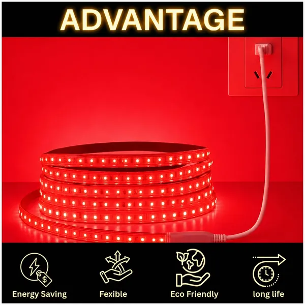 KAVYASHINE_Smd_Led_Strip_Lights_Waterproof_Lighting_For_Home_Wall_Decor_Interior_Decoration_Perfect_For_Diwali_Lighting_Wedding_Events_Strip_Lights_Red_5_Meter