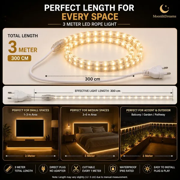 KAVYASHINE_600Led_5_Meter_Strip_Smd_Light_Waterproof_Lighting_For_Home_Wall_Decor_Interior_Decoration_Perfect_For_Diwali_Lighting_Wedding_Events_Warm_White