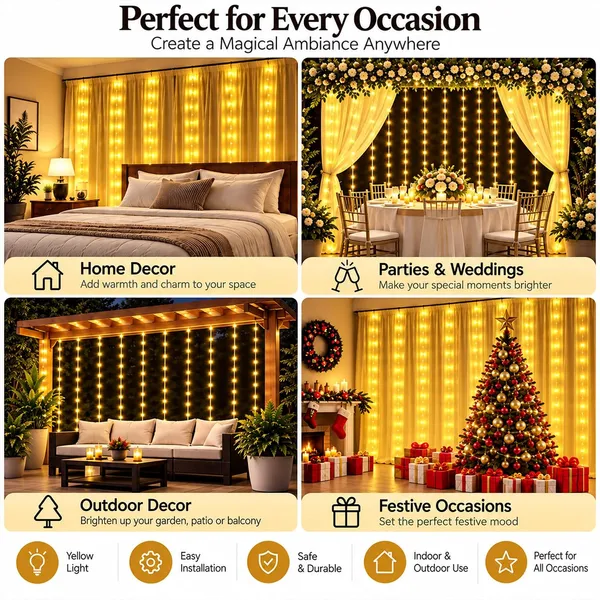 KAVYASHINE_Led_Curtain_String_Rice_Lights_180_Leds_21_Meter_8_Modes_For_Home_Decoration_For_Diwali_Christmas_Events_Yellow