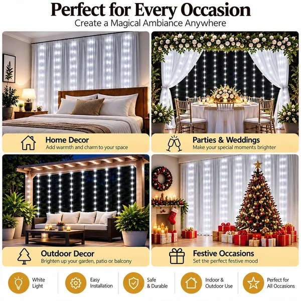 KAVYASHINE_Led_Curtain_String_Rice_Lights_180_Leds_21_Meter_8_Modes_For_Home_Decoration_For_Diwali_Christmas_Events_White