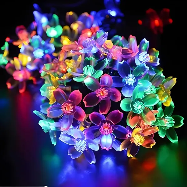 KAVYASHINE_Blue_Cherry_Blossom_Led_Flower_String_Lights_32_Leds_9_5_Meter_Length_Decorative_Fairy_Lights_For_Indoor_Outdoor_Home_Garden_Balcony_Party_Festival_Decor_Multi_9_5_Meter