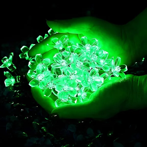 KAVYASHINE_Blue_Cherry_Blossom_Led_Flower_String_Lights_16_Leds_3_Meter_Length_Decorative_Fairy_Lights_For_Indoor_Outdoor_Home_Garden_Balcony_Party_Festival_Decor_Green_2