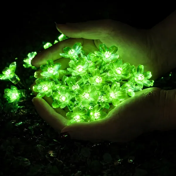 KAVYASHINE_Blue_Cherry_Blossom_Led_Flower_String_Lights_16_Leds_3_Meter_Length_Decorative_Fairy_Lights_For_Indoor_Outdoor_Home_Garden_Balcony_Party_Festival_Decor_Green_2