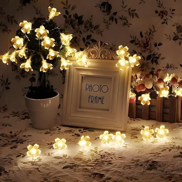 KAVYASHINE_Blue_Cherry_Blossom_Led_Flower_String_Lights_16_Leds_3_Meter_Length_Decorative_Fairy_Lights_For_Indoor_Outdoor_Home_Garden_Balcony_Party_Festival_Decor_Warm_White_2