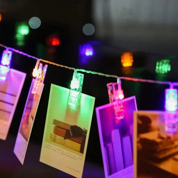 KAVYASHINE_14_Led_3_Meter_Decorative_Photo_Clip_String_Lights_For_Bedroom_Wall_Decoration_Home_Party_And_Memory_Display_Photo_Clip_Light_Clip_Multi