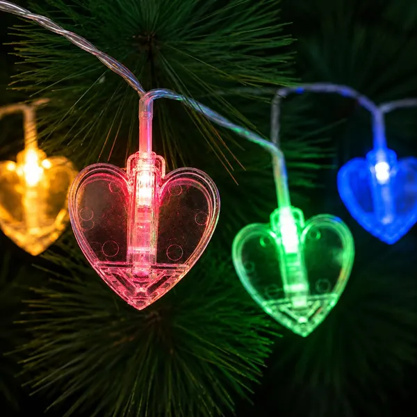 KAVYASHINE_14_Led_3_Meter_Decorative_Photo_Clip_String_Lights_For_Bedroom_Wall_Decoration_Home_Party_And_Memory_Display_Photo_Clip_Light_Heart_Multi