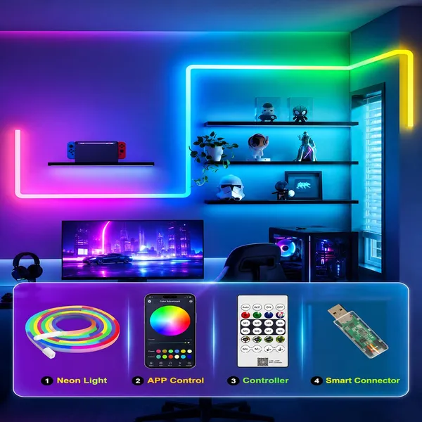 16_4_Feet_Magic_Neon_Strip_Light_App_Remote_Control_Music_Sync_Multi_Colour_Modes_Ideal_For_Gaming_Room_Wall_Decor_Multicolor_8