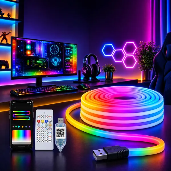 16_4_Feet_Magic_Neon_Strip_Light_App_Remote_Control_Music_Sync_Multi_Colour_Modes_Ideal_For_Gaming_Room_Wall_Decor_Multicolor_4
