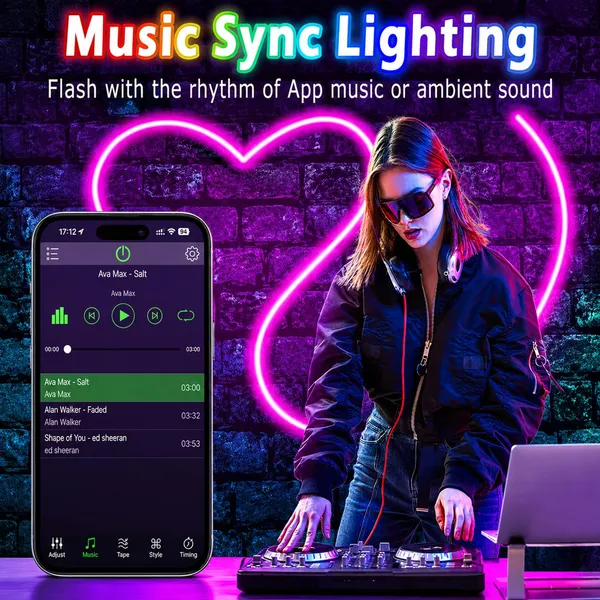 16_4_Feet_Led_Neon_Strip_Lights_With_12V_Adapter_Waterproof_Ip65_Silicone_Flexible_Rope_Light_For_Home_Wall_Decor_Neon_Lights_5_Meter_Magic_Neon_Rgb