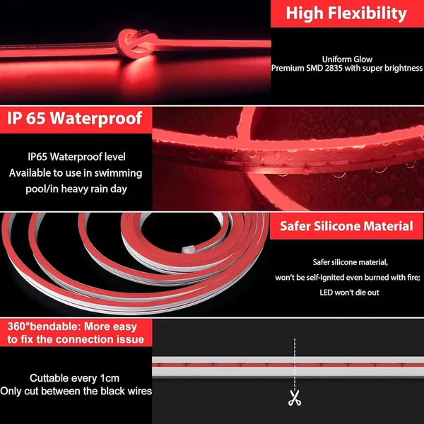 16_4_Feet_Led_Neon_Strip_Lights_Cuttable_Flexible_Ip65_Waterproof_5_Meter_For_Home_Bedroom_Party_Gaming_Room_Christmas_Diwali_Red